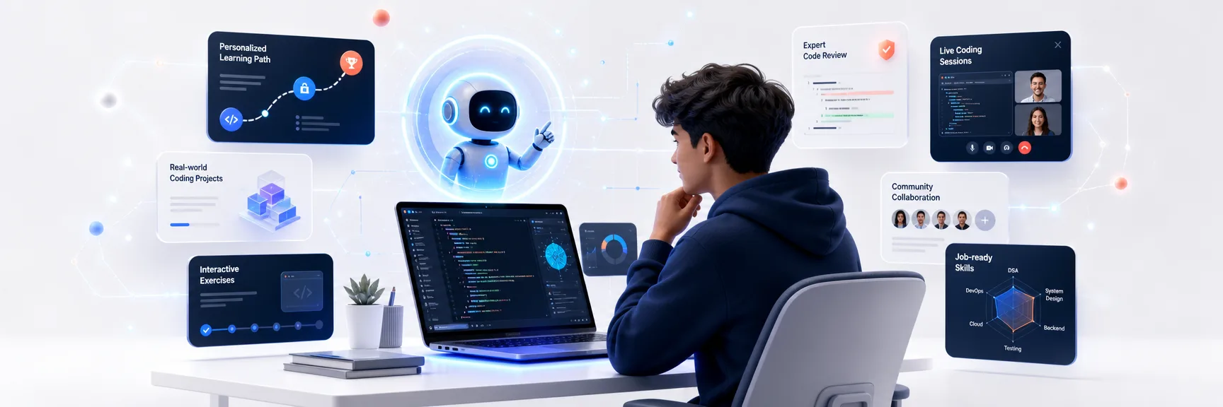 AI-powered coding assistant helping a developer
