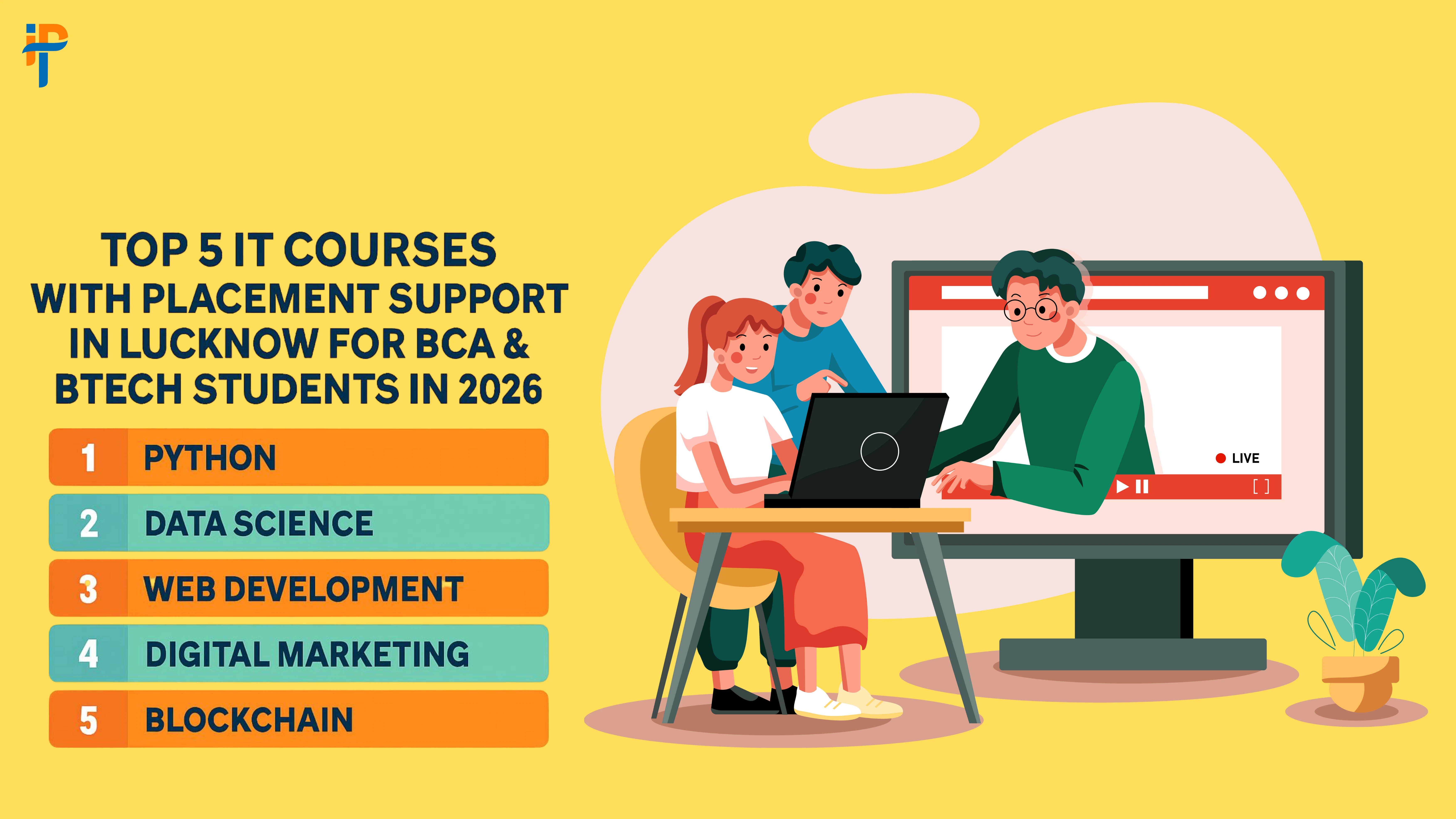 Top 5 IT Courses With Placement Support in Lucknow for BCA & BTech Students in 2026